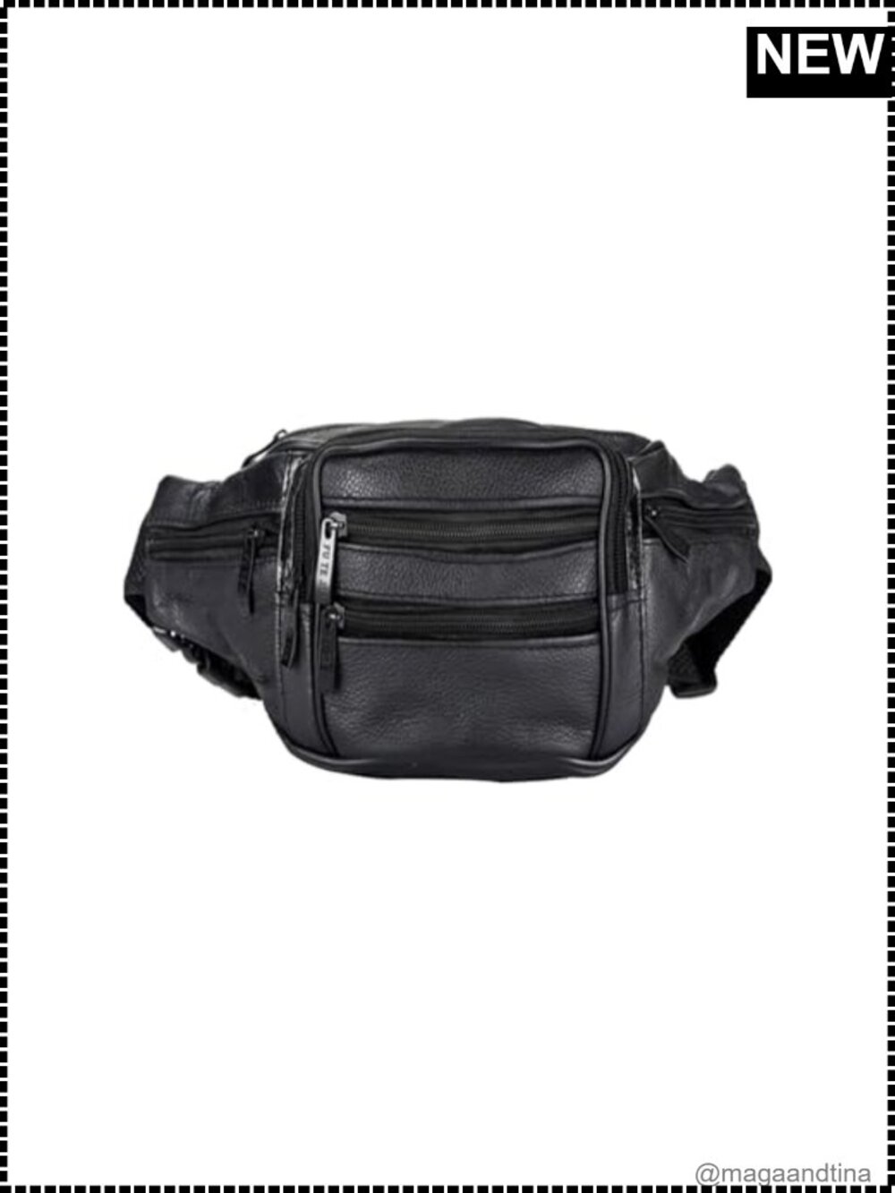 Leather Fanny Pack For Men & Women Belt Bag Adjustable Waist